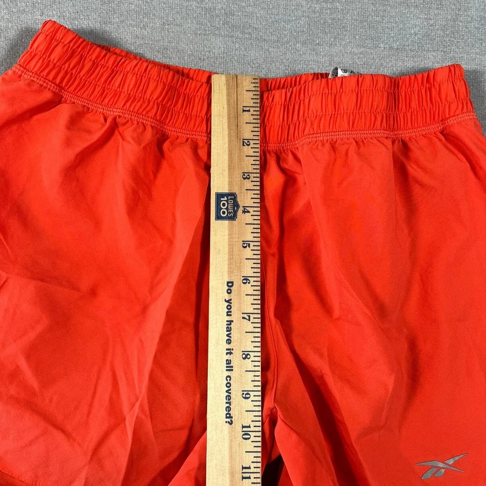 Reebok Running Active Mid Rise Athletic Shorts Womens Size S Orange Polyester